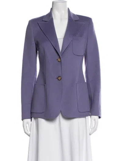 Pre-owned Michael Kors Wool Blazer In Purple