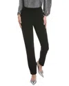 Michael Kors Grey Pinstriped Pants In Wool Blend Woman In Black