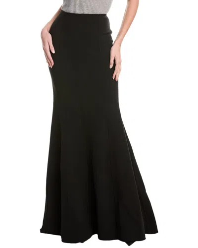 Michael Kors Wool-blend Fishtail Maxi Skirt In Black