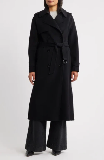 Michael Kors Wool Blend Maxi Coat In Black
