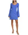 Michael Kors Collection Wool-blend Sheath Dress In Blue