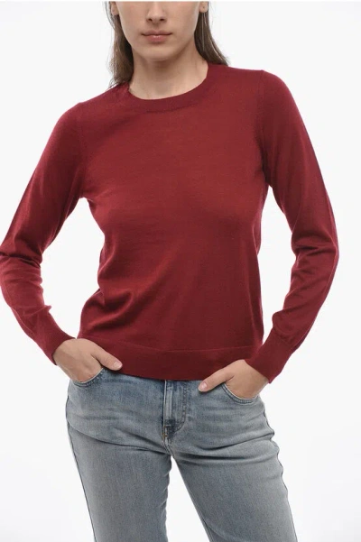 Michael Kors Wool-blend Sweater With Back Buttons In Pink