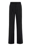 Michael Kors Pinstripe-pattern Palazzo Pants In Black