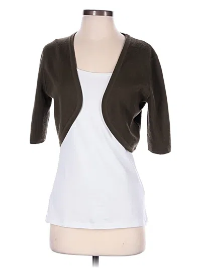 Pre-owned Michael Kors Wool Cardigan Sweater In Green