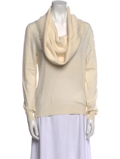 Pre-owned Michael Kors Wool Cowl Neck Sweater In Neutral