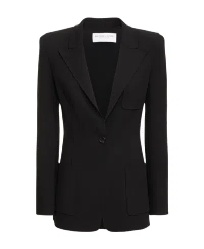 Michael Kors Wool Crepe Suit Coat In Black