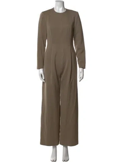 Pre-owned Michael Kors Wool Crew Neck Jumpsuit In Brown