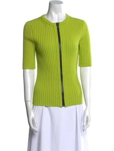 Pre-owned Michael Kors Wool Crew Neck Polo In Green