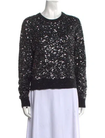 Pre-owned Michael Kors Wool Crew Neck Sweater In Black