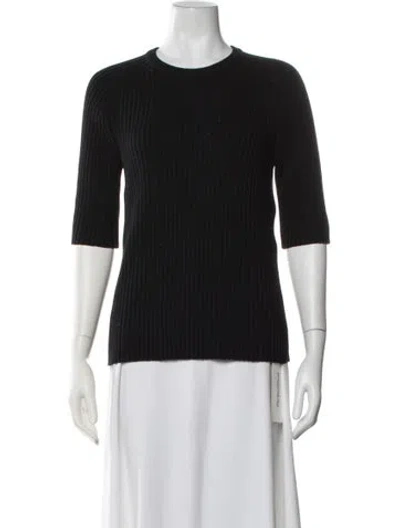 Pre-owned Michael Kors Wool Crew Neck Sweater In Black