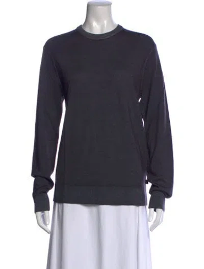 Pre-owned Michael Kors Wool Crew Neck Sweater In Grey
