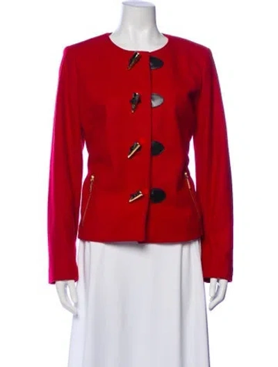 Pre-owned Michael Kors Wool Evening Jacket In Red
