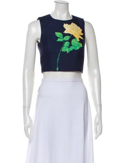 Pre-owned Michael Kors Wool Graphic Print Vest In Black