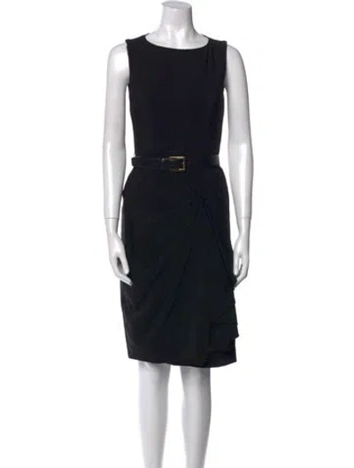 Pre-owned Michael Kors Wool Knee-length Dress In Black