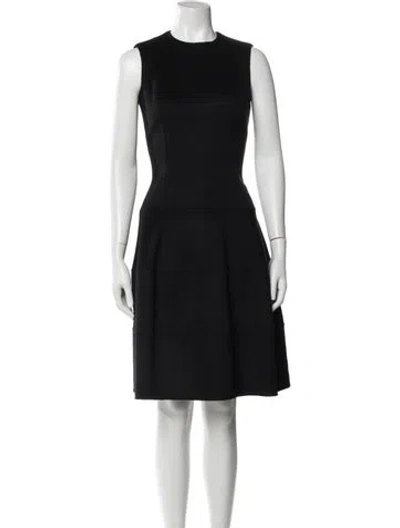 Pre-owned Michael Kors Wool Knee-length Dress In Black