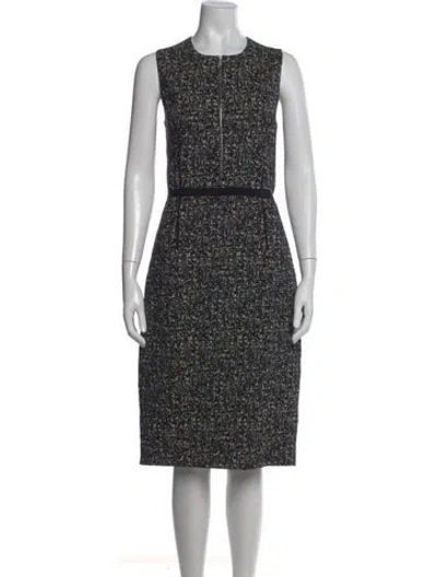 Pre-owned Michael Kors Wool Knee-length Dress In Black