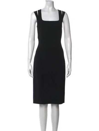 Pre-owned Michael Kors Wool Knee-length Dress In Black