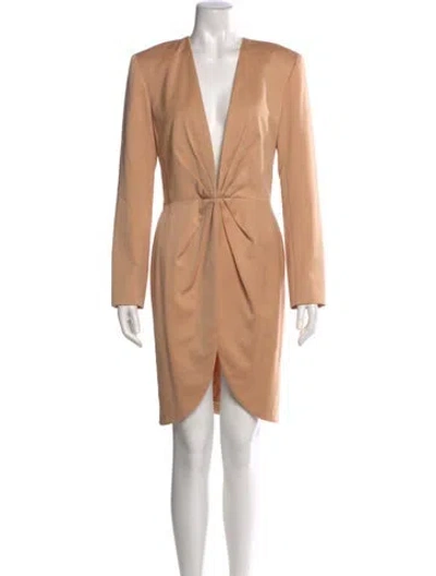 Pre-owned Michael Kors Wool Knee-length Dress In Neutral