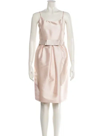 Pre-owned Michael Kors Wool Knee-length Dress In Pink