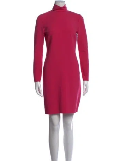 Pre-owned Michael Kors Wool Knee-length Dress In Pink