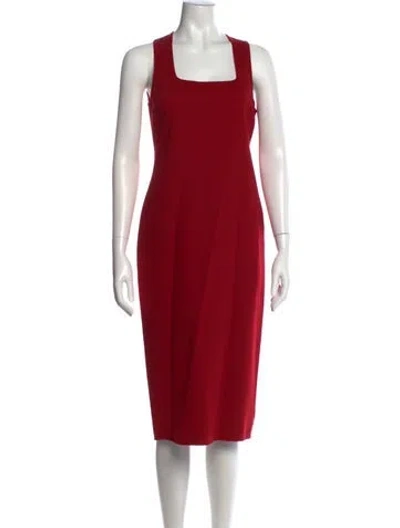 Pre-owned Michael Kors Wool Knee-length Dress In Red