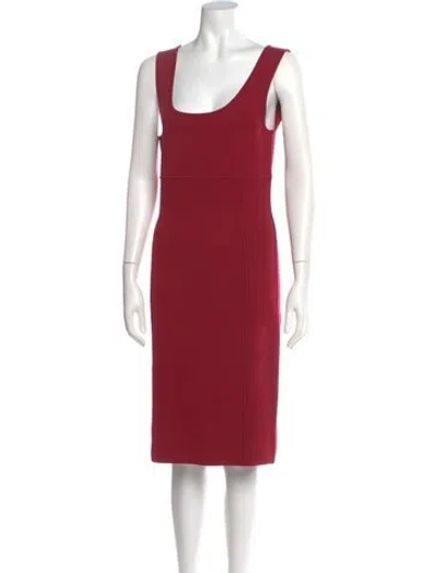 Pre-owned Michael Kors Wool Knee-length Dress In Red