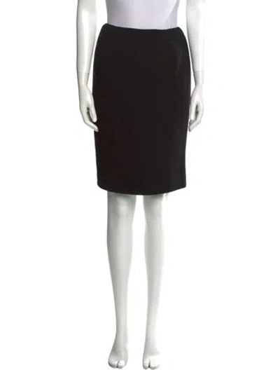 Pre-owned Michael Kors Wool Knee-length Skirt In Black