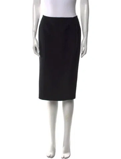 Pre-owned Michael Kors Wool Knee-length Skirt In Black