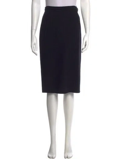 Pre-owned Michael Kors Wool Knee-length Skirt In Black