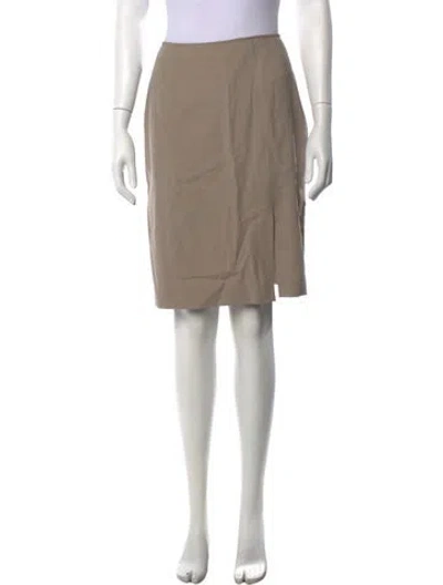 Pre-owned Michael Kors Wool Knee-length Skirt In Neutrals