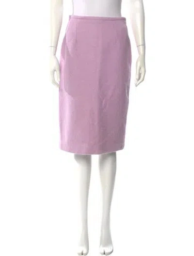 Pre-owned Michael Kors Wool Knee-length Skirt In Purple