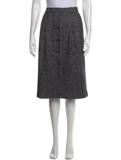 Pre-owned Michael Kors Wool Knee-length Skirt W/ Tags In Black