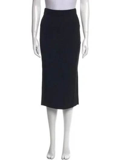 Pre-owned Michael Kors Wool Midi Length Skirt In Black