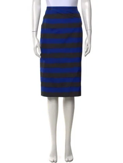 Pre-owned Michael Kors Wool Midi Length Skirt In Blue