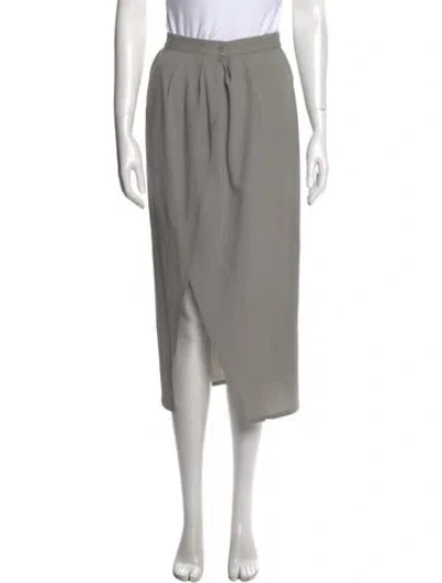 Pre-owned Michael Kors Wool Midi Length Skirt In Gray
