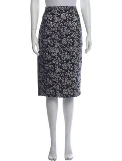 Pre-owned Michael Kors Wool Midi Length Skirt In Silver