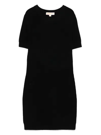 Michael Kors Wool Mini Dress In Black