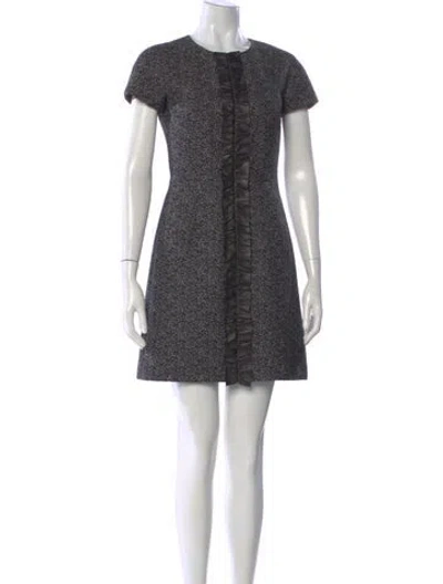 Pre-owned Michael Kors Wool Mini Dress In Black
