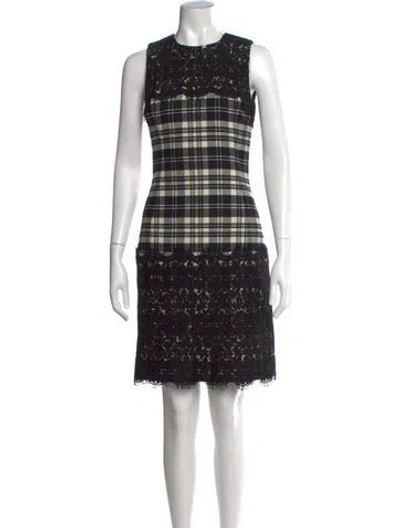 Pre-owned Michael Kors Wool Mini Dress In Black