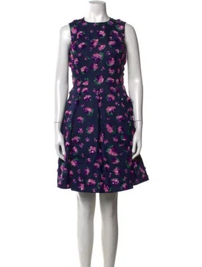 Pre-owned Michael Kors Wool Mini Dress In Blue