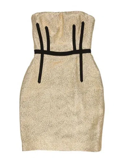 Pre-owned Michael Kors Wool Mini Dress In Gold