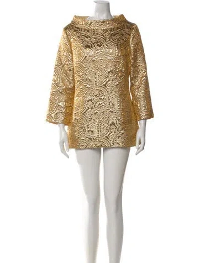 Pre-owned Michael Kors Wool Mini Dress In Gold
