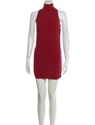 Pre-owned Michael Kors Wool Mini Dress In Red