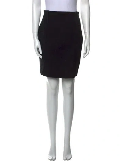 Pre-owned Michael Kors Wool Mini Skirt In Black