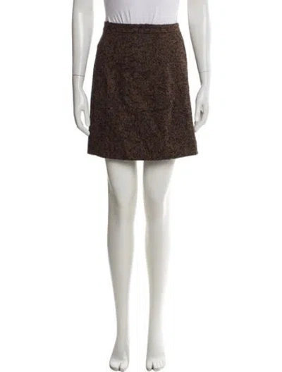 Pre-owned Michael Kors Wool Mini Skirt In Brown