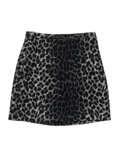 Pre-owned Michael Kors Wool Mini Skirt In Gray