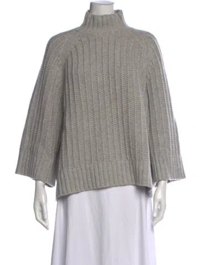 Pre-owned Michael Kors Wool Mock Neck Sweater In Gray