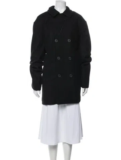 Pre-owned Michael Kors Wool Peacoat In Black