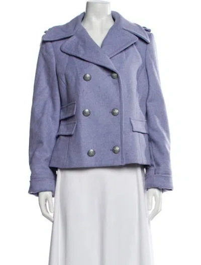 Pre-owned Michael Kors Wool Peacoat In Blue