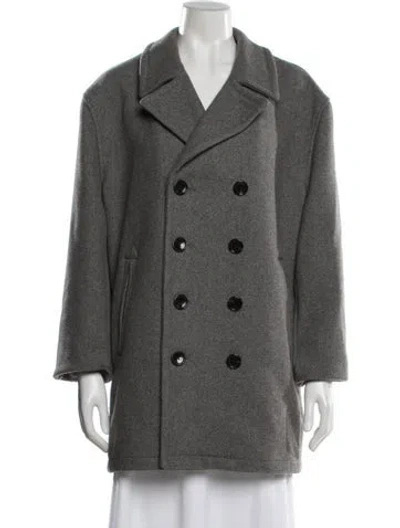 Pre-owned Michael Kors Wool Peacoat In Gray